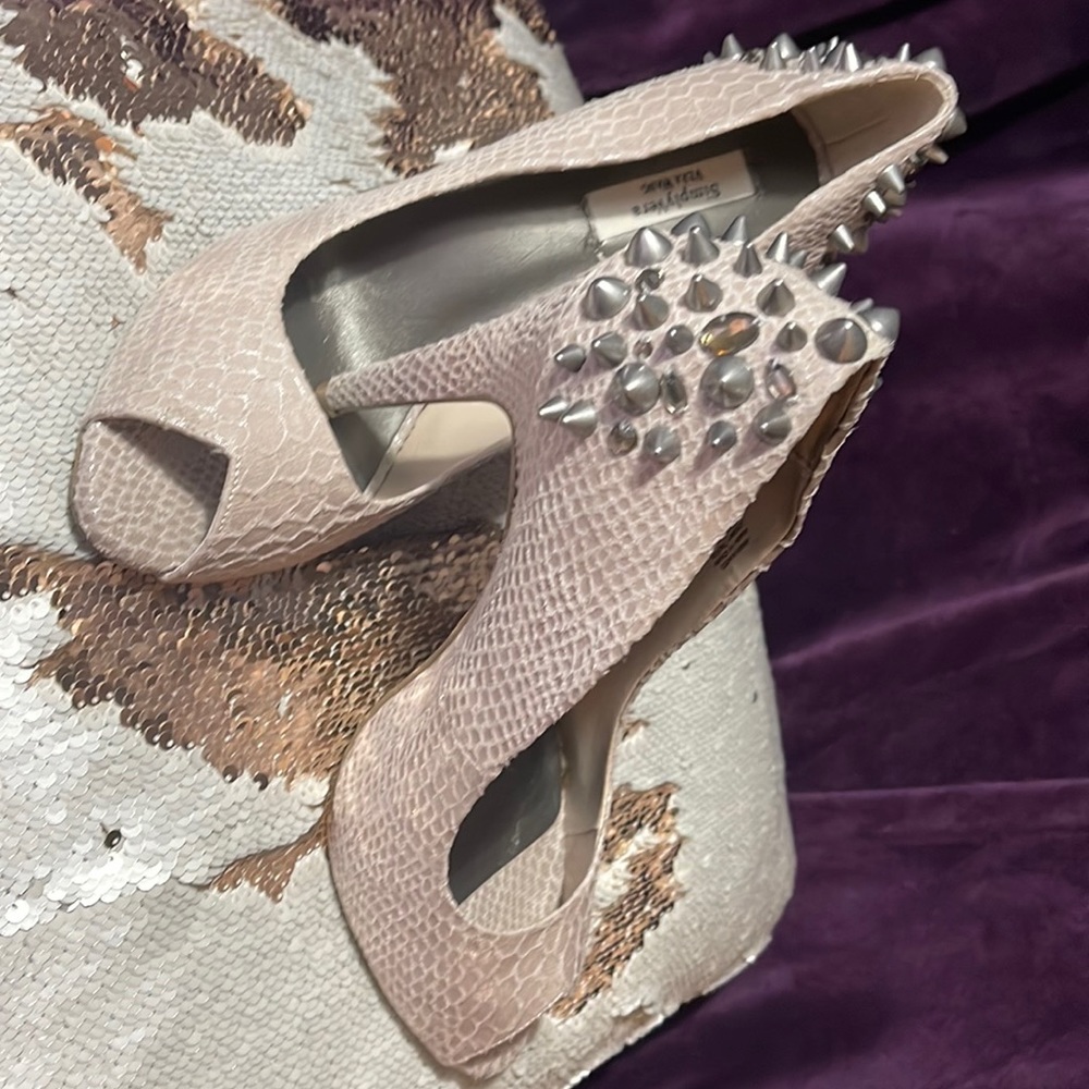 Simply Vera Vera Wang Shoes | Spike Heeled Snakeskin Heels by Vera Wang .